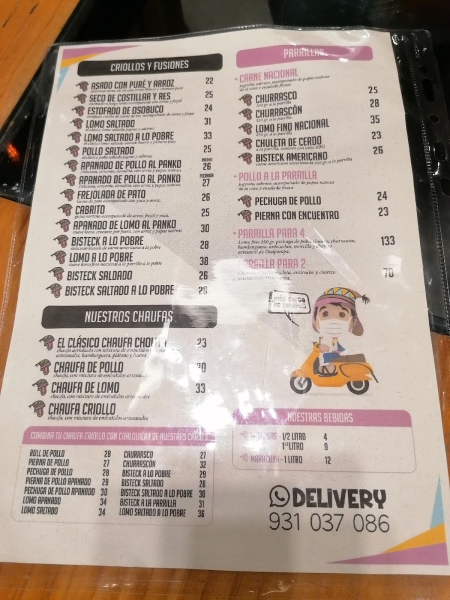 Menu Cholito Lindo-1