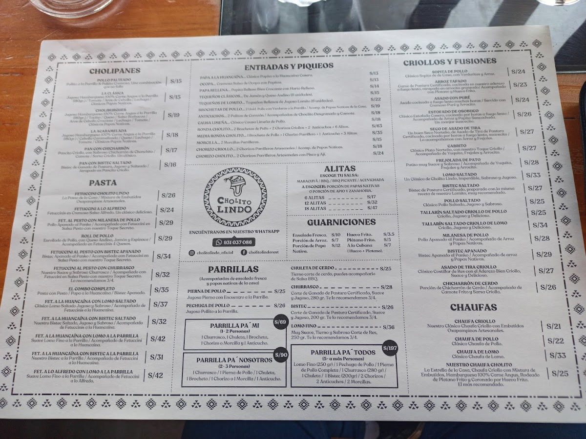 Menu Cholito Lindo-3